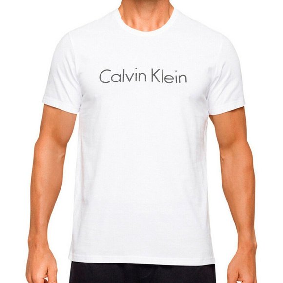 NWT CALVIN KLEIN MEN'S WHITE CREW NECK T-SHIRT L - Picture 1 of 3
